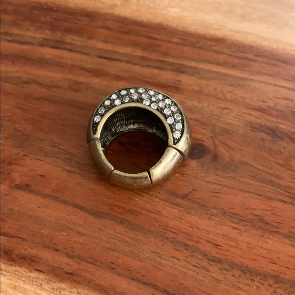 Antique Gold Adjustable Statement Ring - image 2